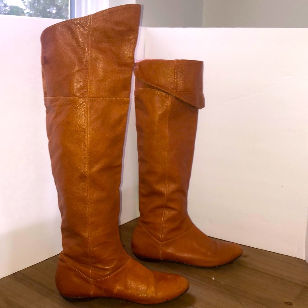 Chinese laundry brown leather high boots